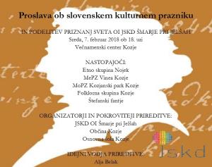 Proslava ob slovenskem kulturnem prazniku